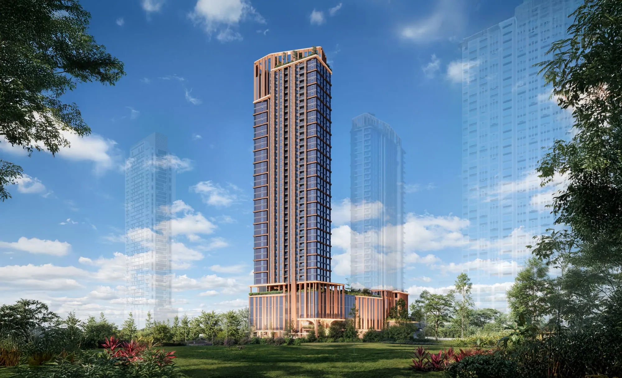 Liv North tower by Arthaland in Katipunan, Quezon City, exterior day view (artist's perspective)