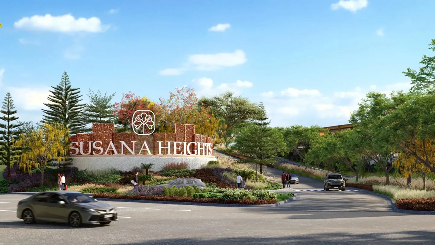 Susana Heights estate entrance and landmark sign, Muntinlupa (artist's perspective)