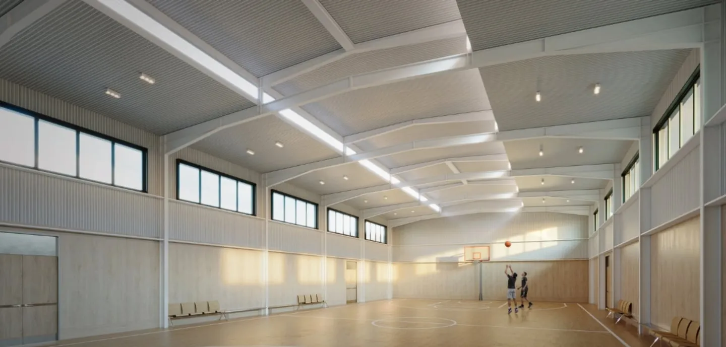 New ±600 sqm air-conditioned indoor basketball court at Susana Heights Village (artist's perspective)